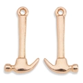 Macro shot of rose gold hammer pendants for jewelry making and DIY crafts - KC Gold (A2-488)