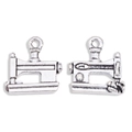 Vintage silver sewing machine charms for DIY jewelry and necklace making - Antique Silver (A3-017/16*15mm/1.29g)