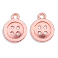 Gedetailleerd zicht op roségouden knoopvormige hangers voor DIY-sieraden maken - Knop Stijl (A1-183) / 16*13mm / Roségoud