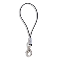 Cordón negro clásico con cierre de mosquetón plateado para móviles y accesorios DIY - Cuerda 45mm/Anillo 7mm/Cierre de Langosta 12mm / Negro