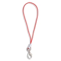 Cordón de teléfono trenzado rojo con cierre de langosta plateado para accesorios - Cuerda 45mm/Anillo 7mm/Cierre de Langosta 12mm / Rojo