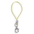 Cordón amarillo con cierre de langosta plateado para accesorios de móvil y llaveros DIY - Cuerda 45mm/Anillo 7mm/Cierre de Langosta 12mm / Amarillo