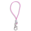 Cordón rosa trenzado para móvil con cierre de mosquetón plateado para joyería - Cuerda 45mm/Anillo 7mm/Cierre de Langosta 12mm / Rosa rojo