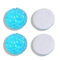 Vue détaillée de cabochons en résine druzy bleue 12mm avec dos plat pour création de bijoux - Style Bleu Eau