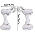 Ciondoli a forma di osso di cane in argento antico per gioielli fai da te 1x1,7cm - Forma di Osso di Cane (A6-279)