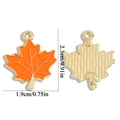 Enamel maple leaf charm for DIY jewelry with gold metal finish and orange color - Orange Maple Leaf (A6-289-Orange)