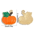 Enamel pumpkin charm in gold trim for Thanksgiving DIY bracelets and keychains - Pumpkin Style (A6-294)