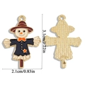 Cartoon scarecrow enamel alloy pendant charm in autumn colors for DIY jewelry - Scarecrow Style (A6-296)