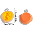 Pendentifs miniatures en résine œuf au plat et pâtisserie orange pour création de bijoux DIY - Tarte aux Œufs