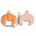 Pendentif croissant miniature en résine pour bijoux DIY avec boucle en métal, 2,1 cm - Croissant