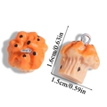 Mini pendentif gâteau muffin en résine orange pour bijoux DIY et porte-clés - Muffin