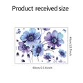 Detailansicht Wandsticker FX-E279 mit Tintenblumen 60x40cm für die Hausdekoration - Blau-Lila Tinte Floral (FX-E279) / 40*60cm