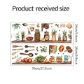 Kitchen theme wall stickers showing product received size with spices and utensils illustrations - 24*70cm*2