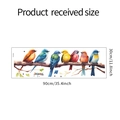 Dimensiones detalladas del vinilo decorativo de aves coloridas en rama 90x30cm - 30*90cm