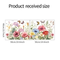 Gedetailleerde maattabel voor twee 50x40cm muurstickers met aquarel bloemen en vlinders - Geschilderde Bloem Vlinder (FX-F519) / 40*50cm*2pcs