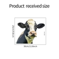 Detailed dimension guide for cow head wall sticker showing 30x25cm product size - 25*30cm