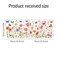 Detail van FX-F520 bloemen muurstickers met de ontvangen lay-out afmeting van 50x40cm - 40*50cm*2pcs
