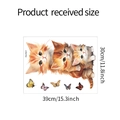 Gedetailleerde afmetingen van cartoon kittens en vlinders muursticker 39cm x 30cm - 30*39CM