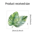 Dimensioni dettagliate degli adesivi murali con foglie verdi tropicali 29x24cm - 24*29cm