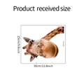 Detail showing giraffe head wall decal dimensions 30x25cm with model number DZ1414 - 25x30