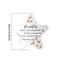 Star-shaped acrylic friendship keepsake with butterfly design and 10cm height dimension - Star Shape (SJ008)