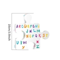 Dettaglio del pezzo di puzzle in acrilico con alfabeto A-Z colorato e altezza 10cm - SJ018/10*10*1
