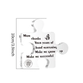 Detail of puzzle-shaped acrylic gift with floral engraving and 10cm size marking - Puzzle Shape Style (SJ019)