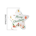 Detail des 10cm sternförmigen Acryl-Weihnachtsschmucks mit festlichen Illustrationen - 10x10x1cm Stern Stil (SJ038)