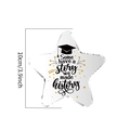 Placa de graduación estrella de acrílico 10cm con cita inspiradora y birrete - Estilo Acrílico Transparente Estrella (SJ007/10*10*1)