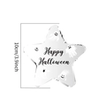 Déco Halloween en étoile avec motifs fantômes mignons et marquage de taille 10 cm - 10x10x1cm (SJ039)
