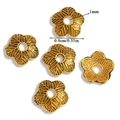 0.9cm vintage gold alloy flower spacers for DIY jewelry making and bead bracelets - A6-251 Antique Gold
