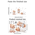 Muurstickers cartoonberen afmetingen en lay-out voor kinderkamer decoratie 105x48cm - 40x60cm (FX-E200)
