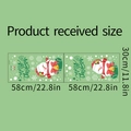 Dettaglio degli adesivi natalizi con pupazzo di neve e dimensioni del prodotto - 30x58cm (2 Fogli)