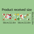 Detalle del juego de pegatinas de pared navideñas con Papá Noel y muñeco de nieve, 30x58cm - 30*58cm