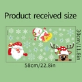 Größentabelle für Weihnachts-Wandsticker mit Weihnachtsmann und Rentier, 58x30 cm - 30x58cm