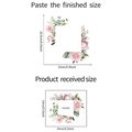 Guida alle dimensioni del wall sticker con fiori e piante verdi, misura 15x16,5 cm - 14x16cm (KG320)
