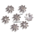 Vintage silver alloy flower spacer beads 8mm for DIY bracelet jewelry making - A6-262 Antique Silver