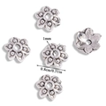 Vintage silver flower spacer beads 0.8cm alloy floral charms for DIY jewelry making - A6-263 Antique Silver