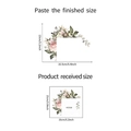 Adesivo murale rosa rosa KG326 con dimensioni per decorazione pareti domestiche - 15*16cm/KG326 Stampato