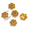 Vintage golden flower petal spacer beads for DIY jewelry making 0.8cm size - A6-264 Antique Gold
