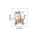 Cartoon cats wall sticker KG296 showing size details 14.5x12.5cm for kids room decoration - Cartoon Cat (KG296) / 12.5cm x 14.5cm
