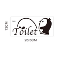 Dettaglio dimensioni 28,5x13cm dell'adesivo per WC a pinguino con codice FX39 - Piccolo Pinguino Adesivo WC (FX39印) / 13x28.5cm