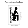 Detailed dimensions of the creative cartoon toilet sticker with downloading progress bar - 10x16.9cm