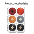 Detalle de los adhesivos de pared de discos de vinilo con dimensiones de 24 cm de diámetro - Conjunto Multicolor (FX-F528)