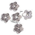 Antique silver flower bead spacers for DIY jewelry making with 8mm diameter - A6-267 Antique Silver