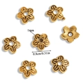 Vintage gold petal spacer beads 0.8cm for DIY jewelry making and bracelet crafting - A6-267 Antique Gold