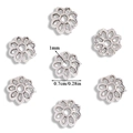 Silver flower spacer beads for DIY jewelry with 0.7cm diameter and 1mm hole size - A6-269 Antique Silver
