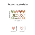 Morandi hart muurstickers set in groen en roze, 30x20cm DIY PVC sticker vel - Morandi Gemengde Tinten (YM039)