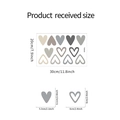 Morandi hart muurstickers set in grijs en beige voor DIY huisdecoratie 30x20cm - Grijs Beige Bruin Tinten (YM040)