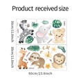 Detailansicht der Zeichentrick-Tierwandsticker mit Zebra und Löwe in 30x60cm Format - Tierkombination Stil (FX-B389)